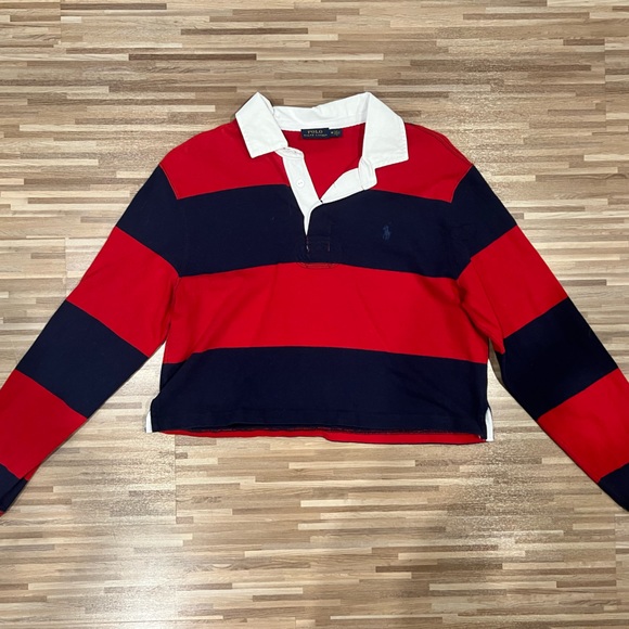 Ralph Lauren Tops - Ralph Lauren Cropped Rugby Shirt
